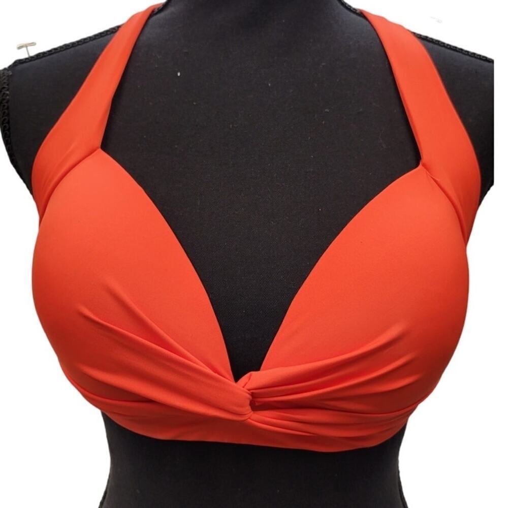La Blanca Keyhole Banded Bikini Top Size 8